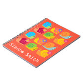 かわいいカタツムリ、キュートなカタツムリ ノートブック (左側)