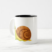 かわいいカタツムリ ツートーンマグカップ (正面左)