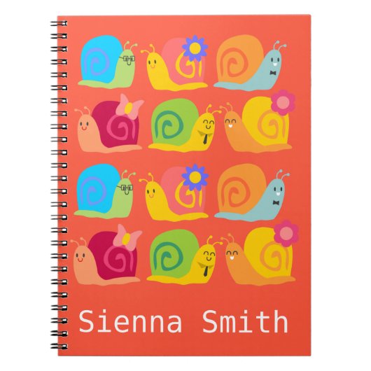 かわいいカタツムリ ノートブック (正面)