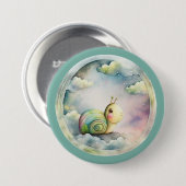 かわいいカタツムリ、漫画のキャラクター、ペット 缶バッジ (正面&裏面)