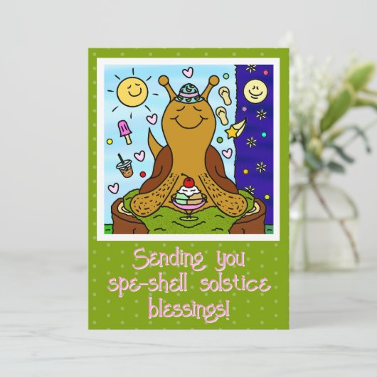 かわいいカタツムリSpe-shell夏の至恵み カード (スタンド正面)