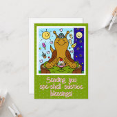 かわいいカタツムリSpe-shell夏の至恵み カード (正面/裏面インサイチュ)