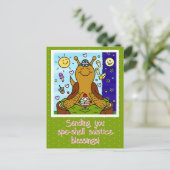 かわいいカタツムリSpe-shell夏の至恵み ポストカード (スタンド正面)