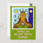 かわいいカタツムリSpe-shell夏の至恵み ポストカード (正面/裏面)