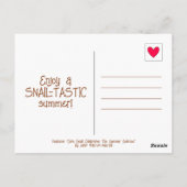 かわいいカタツムリSpe-shell夏の至恵み ポストカード (裏面)