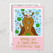 かわいいカタツムリSt patricks dayカラーリング | シーズンカード (正面/裏面)