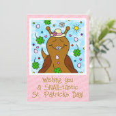 かわいいカタツムリSt patricks day | シーズンカード (スタンド正面)