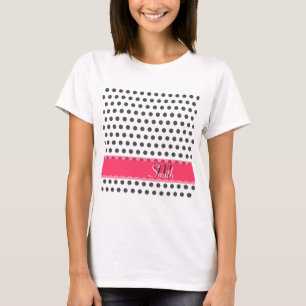 かわいいカッコいいトレンディーグレーの大水玉模様 Tシャツ