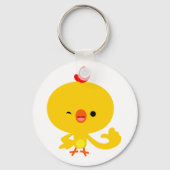 かわいいカッコいいマンガのチキンキーチェーン キーホルダー (正面)