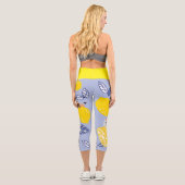 かわいいカットレモンと猫 カプリレギンス (裏面)