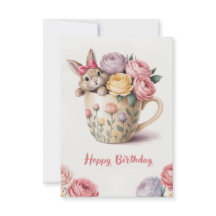 かわいいカップのウサギ