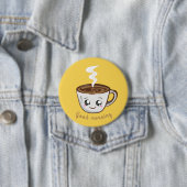 かわいいカップのコーヒー、紅茶 |おはようございます 缶バッジ (インサイチュ)