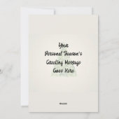 かわいいカップの中の小人のフラットホリデーカード シーズンカード (裏面)