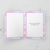 かわいいカップケパーソナライズされたーキ誕生日 カード (内部)