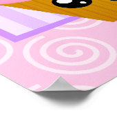 かわいいカップケーキさくらんぼポスター ポスター (角)