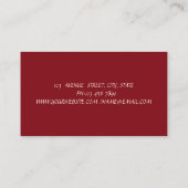 かわいいカップケーキさくらんぼレッドスイーツベーカリー 名刺 (裏面)