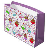 かわいいカップケーキとキャンディースプリンクル ラージペーパーバッグ (裏面アングル)