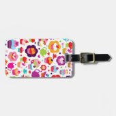 かわいいカップケーキとティーポット ラゲッジタグ (正面横)