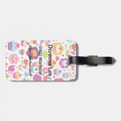 かわいいカップケーキとティーポット ラゲッジタグ (裏面横)