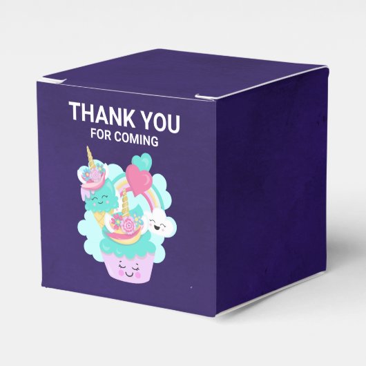 かわいいカップケーキとハッピーアイスクリームありがとう フェイバーボックス (正面サイド)