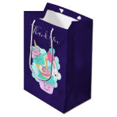 かわいいカップケーキとハッピーアイスクリームありがとう ミディアムペーパーバッグ (正面アングル)