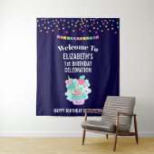 かわいいカップケーキとハッピーアイスクリーム誕生日 タペストリー (インサイチュ)