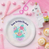 かわいいカップケーキとハッピーアイスクリーム誕生日 ペーパープレート (パーティー)