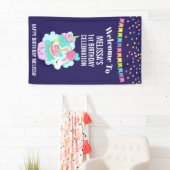 かわいいカップケーキとハッピーアイスクリーム誕生日 横断幕 (インサイチュ)