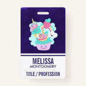 かわいいカップケーキとハッピーアイスクリーム バッジ (正面)