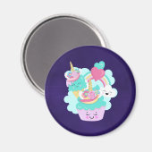 かわいいカップケーキとハッピーアイスクリーム マグネット (正面/裏面)