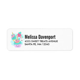 かわいいカップケーキとハッピーアイスクリーム ラベル