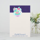 かわいいカップケーキとハッピーアイスクリーム 便箋 (スタンド正面)