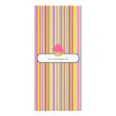 かわいいカップケーキとベーカーズハットベーカリーラックカード ラックカード (裏面)