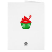 かわいいカップケーキと大きな余分な大きなクリスマスカード (裏面)