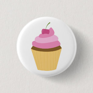 かわいいカップケーキのイラストレーション 缶バッジ