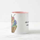 かわいいカップケーキのコーヒー・マグ マグカップ (中央)