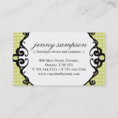 かわいいカップケーキのシルエットの名刺 名刺 (裏面)