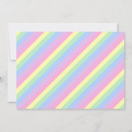 かわいいカップケーキのベビーシャワー 招待状 (裏面)