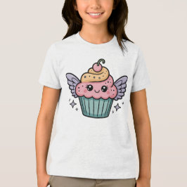 かわいいカップケーキの子供たち トライブレンドTシャツ