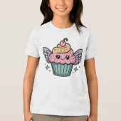 かわいいカップケーキの子供たち トライブレンドTシャツ (正面)