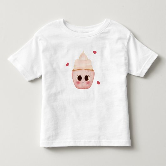 かわいいカップケーキの幼児用Tシャツ トドラーTシャツ (正面)
