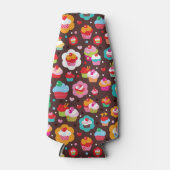 かわいいカップケーキの柄 ボトルクーラー (正面)