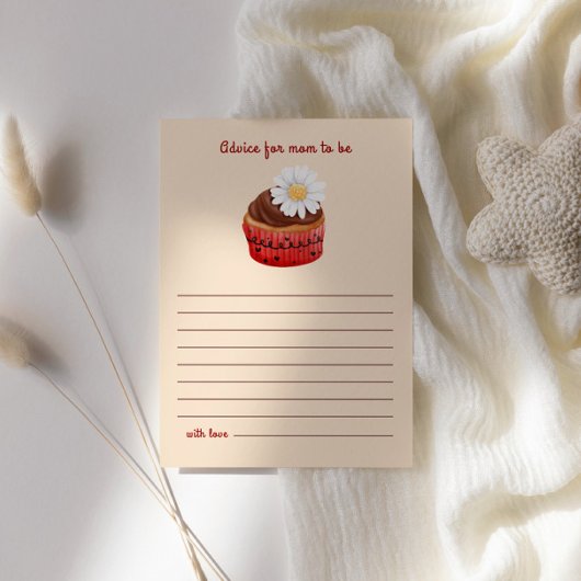 かわいいカップケーキの花 赤ちゃんのおしゃれアドバイス ママへ エンクロージャーカード