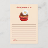 かわいいカップケーキの花 赤ちゃんのおしゃれアドバイス ママへ エンクロージャーカード (正面)