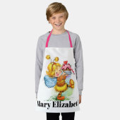 かわいいカップケーキガール エプロン (着用した状態)