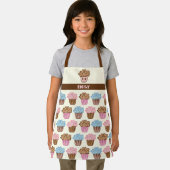 かわいいカップケーキキキッシパーソナライズされたッチンエプロン エプロン (インサイチュ)