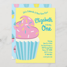 かわいいカップケーキキキッズ1st誕生日パーティー