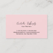 かわいいカップケーキスイートトリートベーカリーピンク水玉模様 名刺 (裏面)