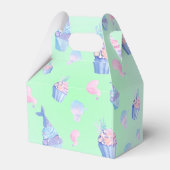 かわいいカップケーキスイートマーメイドバースデーパガーリーーティ フェイバーボックス (裏面サイド)