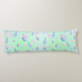 かわいいカップケーキスイートマーメイドバースデーパガーリーーティ ボディピロー (裏面)